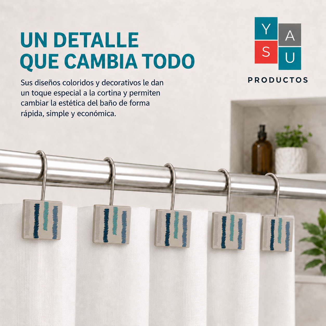 Beneficio ganchos brush azules